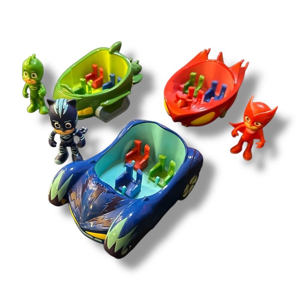 PJ Masks Action Figures and their corresponding Vehicles